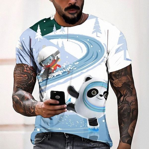 

men's tee t shirt 3d print graphic round neck casual daily 3d print short sleeve fashion designer cool comfortable blue v9bd#, White;black
