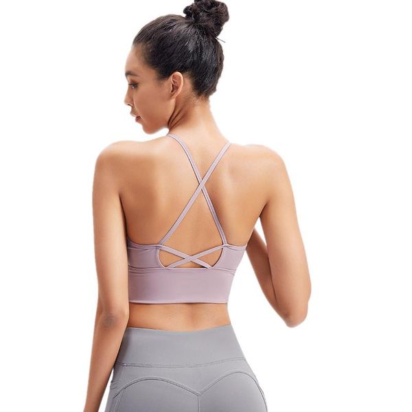 

myzyqg sports bra women cross beauty back yoga bras shockproof running underwear vest gym fitness workout clothing, White;black
