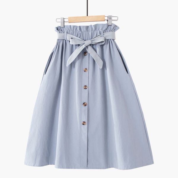 

casual dresses women skirts elastic high waist slim lace-up girl a-line jupe femme saia faldas mujer solid streetwear daj6, Black;gray