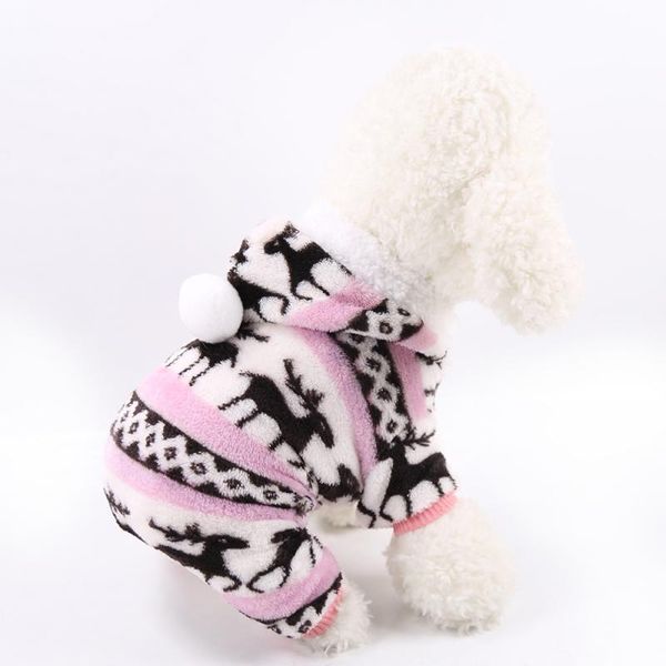 

dog apparel 1pc pet warm clothes puppy jumpsuit hoodie coat doggy coral fleece teddy xs-xxl