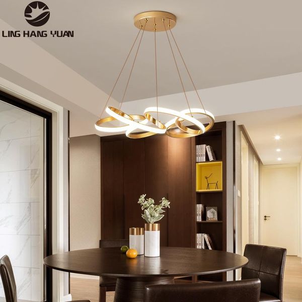 

pendant lamps gold modern led light decoration chandelier lamp for dining room kitchen living bedroom hanging lighting