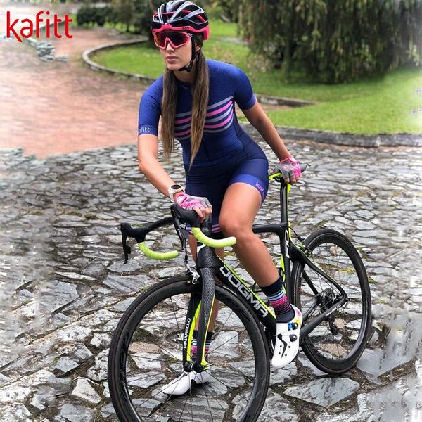 

racing sets cafitte 2021 summer women's professional triathlon clothing cycling jersey coupa de ciclismo jumpsuit maillot, Black;blue