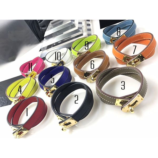 

new bracelet for womans stainless steel real leather bangles fashion double letter bracelets goldr bangle designer brand jewelry for woman, Black