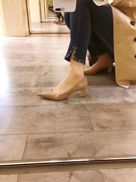 

slippers strained british style office lady spit elegant square heel slip-in shoes woman women women's sandals 8lte, Black