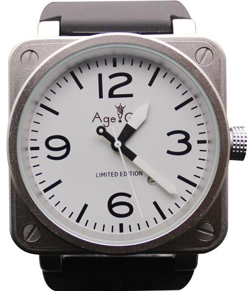

wristwatches men automatic mechanical bell aviation sport dive watch br01-92 black rubber, Slivery;brown