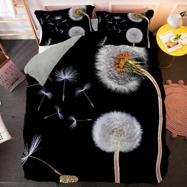 

bedding sets drop dandelion sunflower set plant duvet quilt cover with pillowcase single double  king size bedclothes