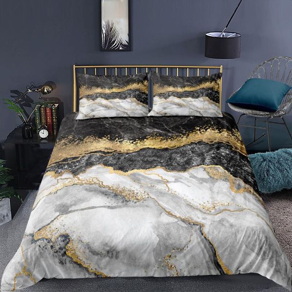 

white marble bedding sets and gold duvet cover modern quilt covers texture geometric gothic soft