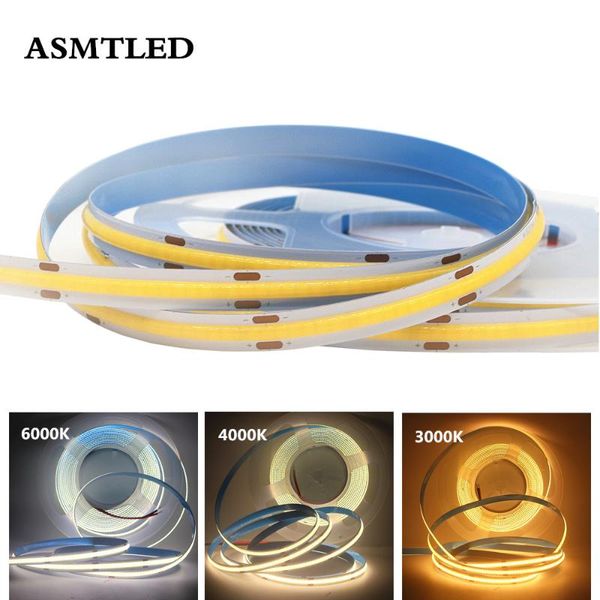

strips 0.5/1/2/3/4/5m cob flexible led strip 12v 24v 224/384/528leds/m 3000/4000/6000k fob tape lamp for car daytime running light
