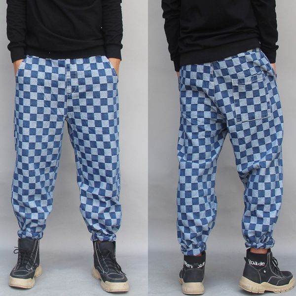 

men's pants style alternative casual jeans street trend close legged slas, Black