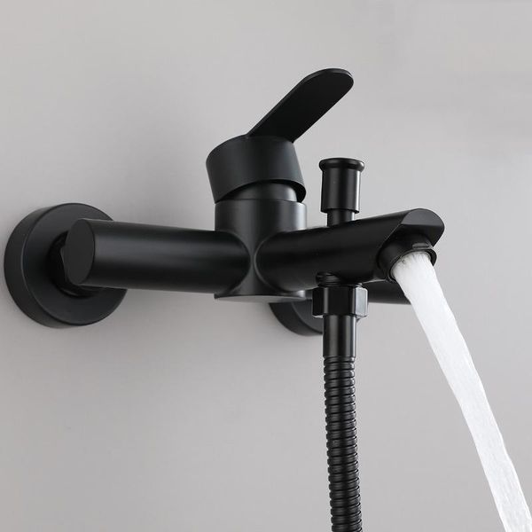 

bathroom shower sets faucet 304 stainless steel triple bathtub faucets and cold water mixer valve nozzle tap wall mounted