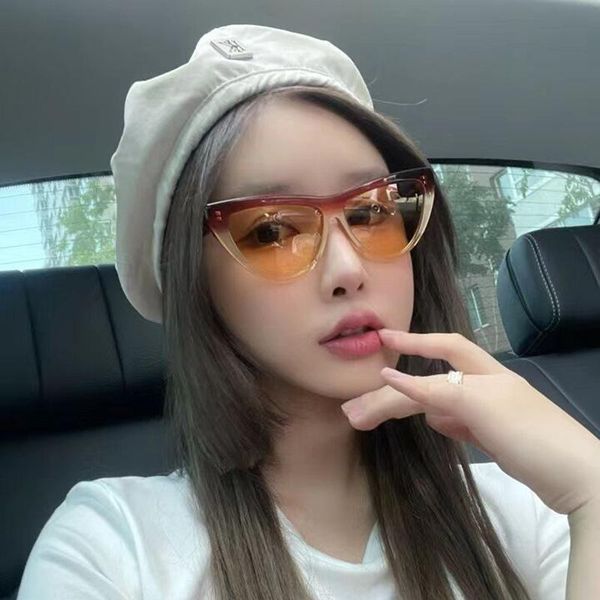 

outdoor eyewear fashion cat eye sunglasses women rivets glasses retro sunglass men luxury designer uv400 sun glass gradient brown shades
