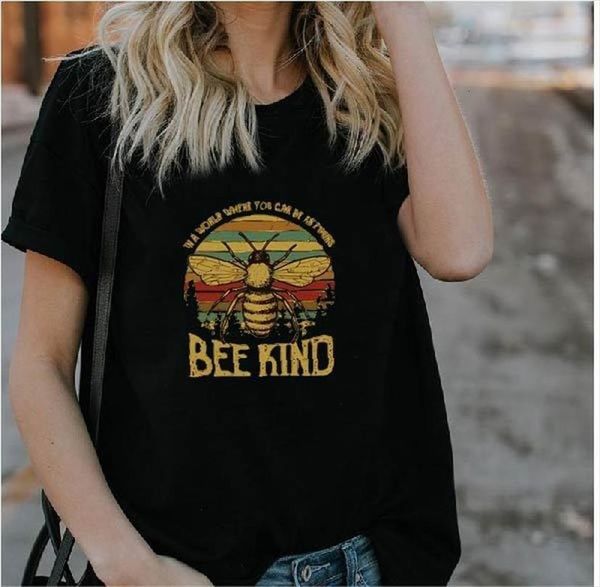 

men sorry bee kind mens t shirt print short sleeve o neck loose ladies causal tee clothes, White;black