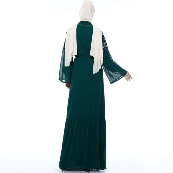 

sequin abaya kimono dubai muslim hijab dress abayas for women moroccan kaftan caftan turkish prayer islamic clothing robe oman, Red