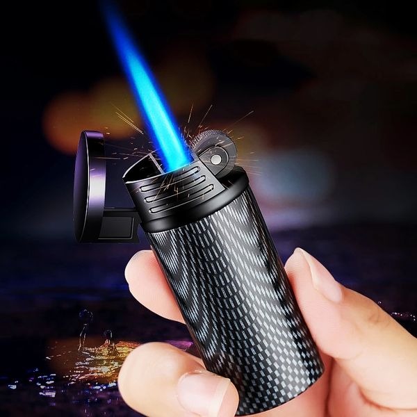 Windproof Metal Torch Lighter for Cigars & Cigarettes - Butane Gas Ignition, Grinding Wheel, Wholesale Promotion Gift by Brand. Ideal for Men.