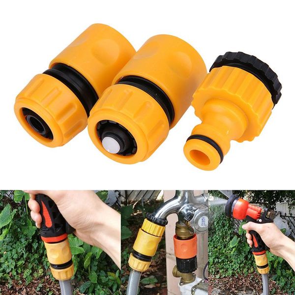 

watering equipments 3 pcs/set universal abs quick connector car wash water gun adapter garden lawn tap hose fitting