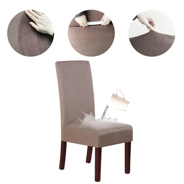 

2/4/6pcs velvet waterproof elastic chair cover with dining room covers for chairs kitchen wedding el banquet