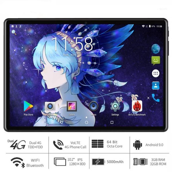 

global version 10 inch tablet 5g wifi octa core 3gb ram 32gb rom android 9.0 1280x800 ips 5.0mp camera 4g fdd lte type c gps11