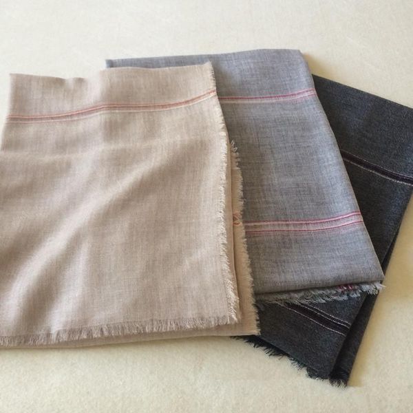 

scarves high grade 100%goat cashmere women's fashion striped plaid thin scarfs shawl pashmina large size 130x180cm, Blue;gray