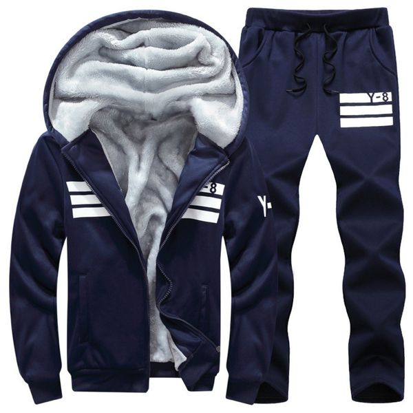 

men's set, warm sportswear with fur lining, sweatshirt and sweat, large 6xl, 7xl, -9xl, 2019, Gray
