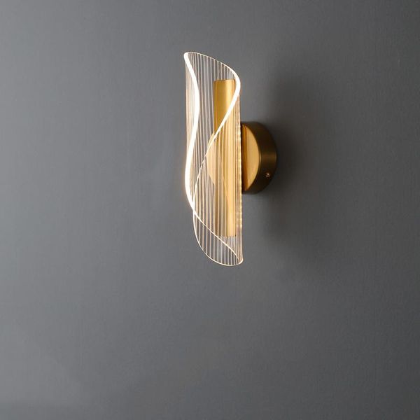 

wall lamp modern fashion led bedroom living room bedside foyer entrance hallway corridor aisle nordic golden bracket light