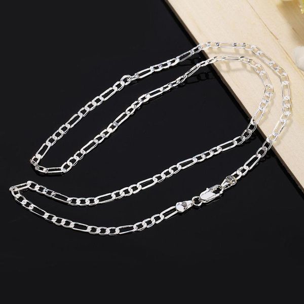 

chains silver plated necklace items men jewelry 4mm figaro chain for