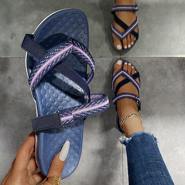 

slippers summer flip-flops flat sandals cross-border 43 plus size women foreign trade wholesale a661, Black