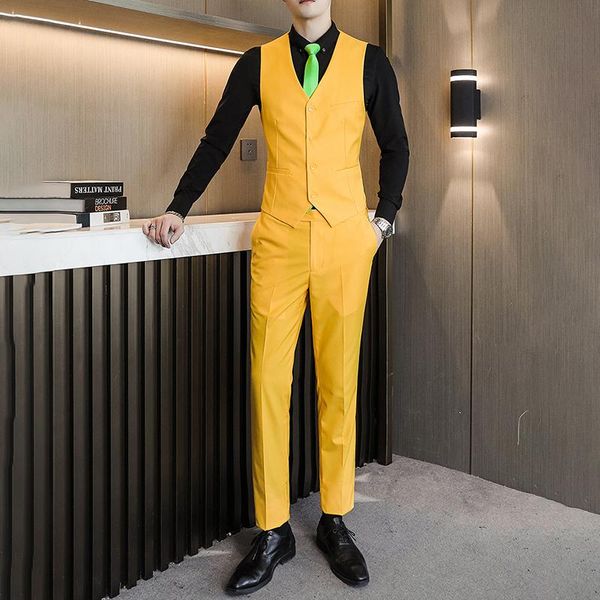 

arrival wedding suits formen's large size waistcoat two sets of 10 colors men's & blazers, White;black