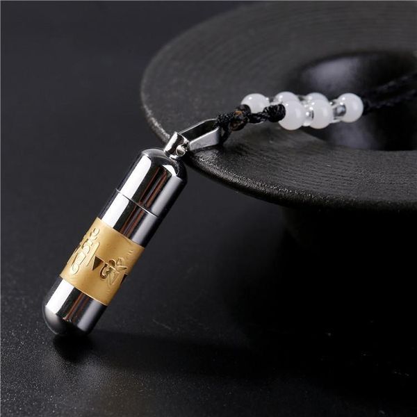 

pendants 2021 design trendy lover's ancient scripture stainless steel good luck mathidaleo pendant classic necklace d024, Black