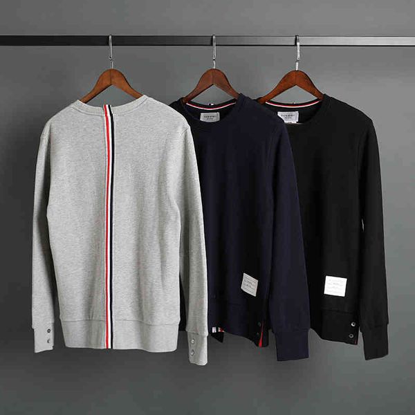 

men's hoodies & sweatshirts and women's hooded cotton sweatshirts, round neck tight casual sportswear, tb thom fashion, spring aut, Black