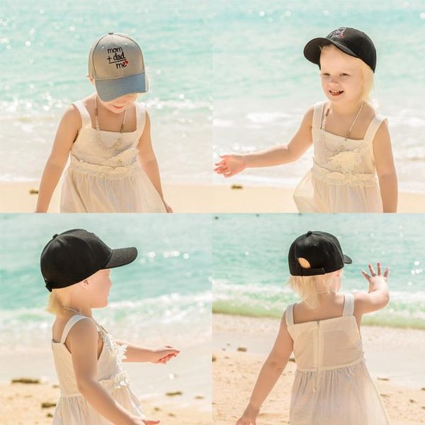 

summer baby girls boys hat kids baseball cap mom&dad love me hip-hop sun 97bd caps & hats, Yellow