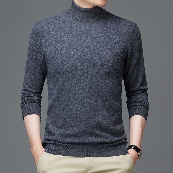 

men's sweaters 100% wool thick high end fashion brand knit pullover men turtle neck sweater autum casual jumper korean winter mens clot, White;black