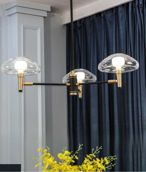 

pendant lamps simple nordic style living room chandelier creative jellyfish lamp dining glass wrought iron luxury