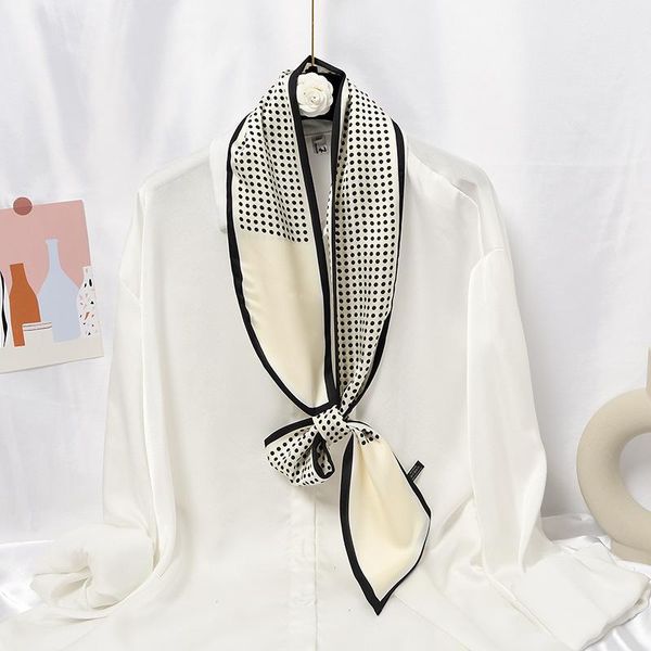 

scarves you can accessorize a small silk scarf with neck and blouse, Blue;gray