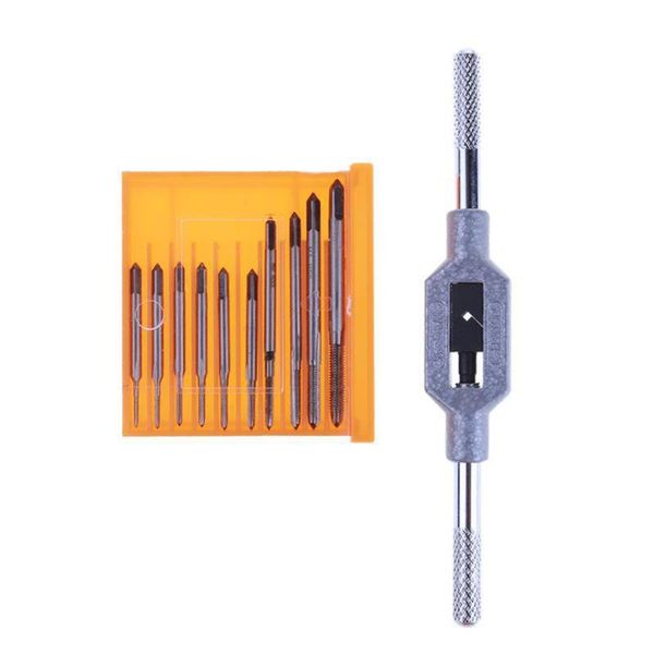 

11pcs/set mini screw tap set hand thread wire threading taps attack tool m1 m1.2 m1.4 m1.6 m1.7 m1.8 m2 m2.5 m3 m3.5 tools