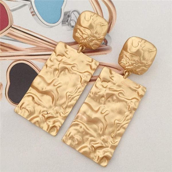 

dangle & chandelier irregular hammered effect rough oval square big drop earrings for women girl elegant gorgeous casual chunky jewelry acce, Silver