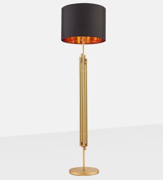 

neo-classical gold wrought iron metal fabric shade floor lamp lampadaire lamps