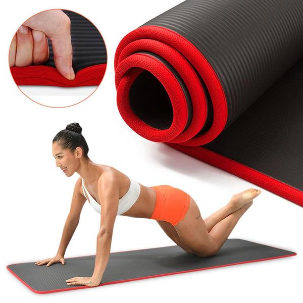 

10mm yoga mat extra thick 1830*610mm nrb non-slip pillow for men women fitness tasteless gym exercise pads pilates mats