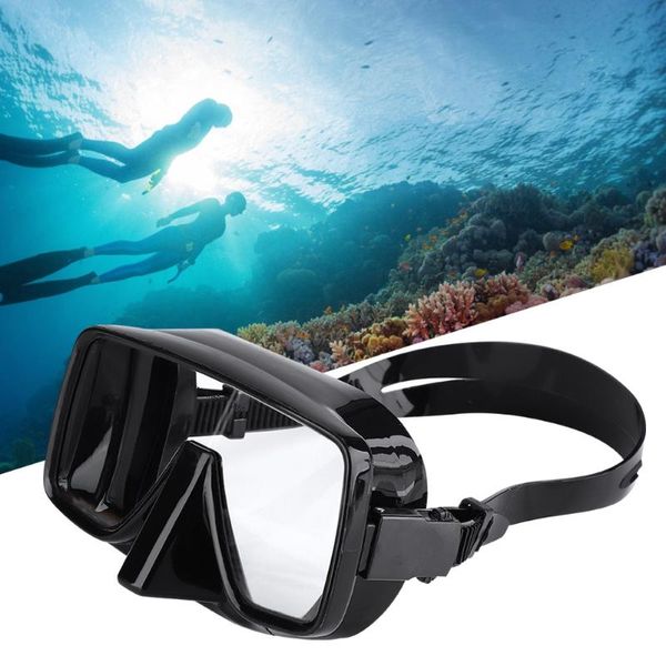 

diving masks plastic deep mirror for adults snorkeling scuba mask silicone skirt three-lens panoramic dive
