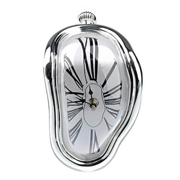 

melting clock watch time flow desktwisted clock-gold (without battery) wall clocks