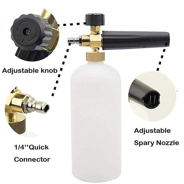 

water gun & snow foam lance high pressure car wash jet with adjustable generator 1l cannon for washer machine washing