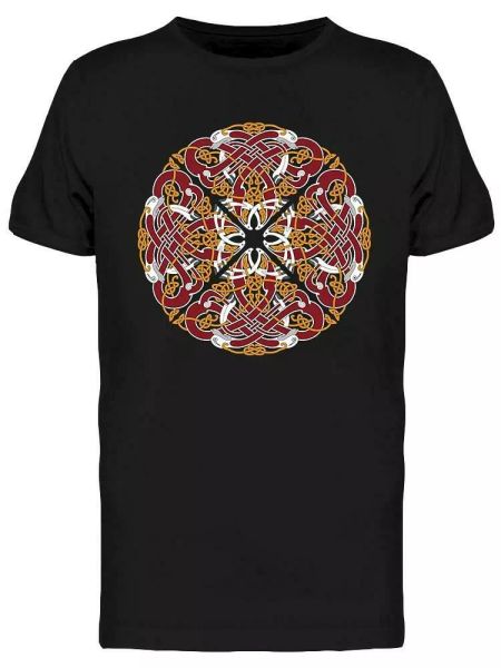 

celtic design with birds tee men's -image by shutterstock, White;black