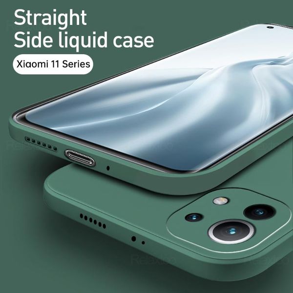 

cell phone pouches the youth mobile case liquid silicone straight edge protective cover is suitable for millet