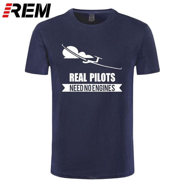 Os pilotos reais Precisa Nenhum motor planador ou planador homens projeto verão camisa do homem t-shirt de manga curta impressão de algodão t t Marca 210409
