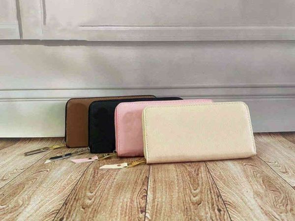 

single zipper wallet the most stylish way money cards and coins men leather purse card holder long business women wallet, Red;black