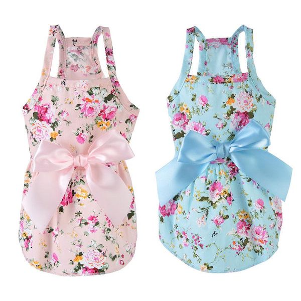 

dog apparel summer pet dress princess for dogs skirt floral cat dresses spring puppy wedding chihuahua