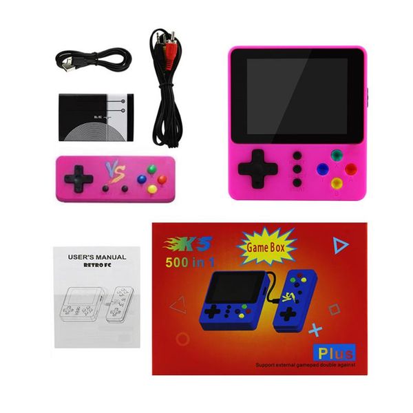 

games mini handheld fc game console 3.0 inch lcd screen retro arcade play support tv output with gamepad portable players