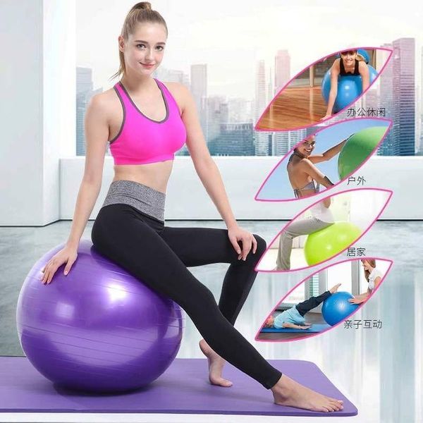 

yoga mats 2pcs sports fitness ball set and mat thick eva comfort foam mafor exercise, yoga, pilates gymnastics
