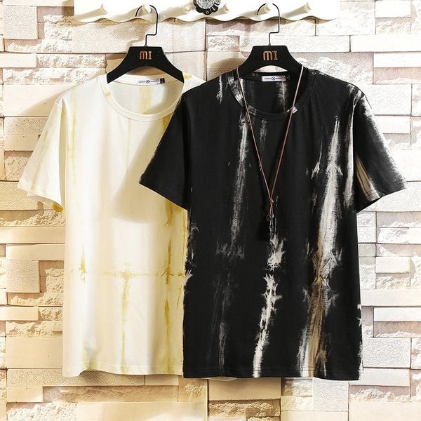 

men's t-shirts fashion short sleeves korea o neck casual t-shirt cotton 2021 summer clothes tees tshirt black white m-5xl, White;black