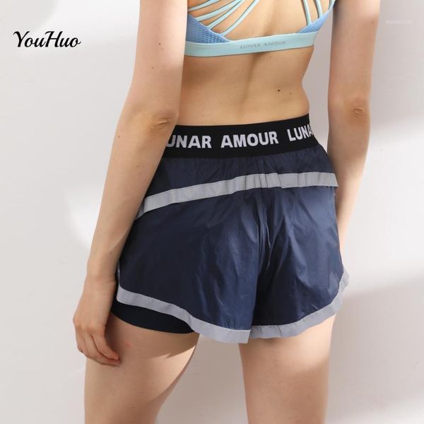 

yoga outfit youhuo 2021 summer running shorts ladies 2 in 1 marathon quick-drying gym loose sports breathable