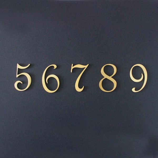 

novelty items nordic brass door brand el room number sign board retro decorative cement inlaid letters house